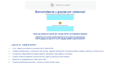 Desktop Screenshot of consejodepaz.org.ar